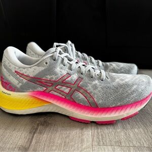 Asics Women's Gel-Kayano Lite 2 Gray and Pink Athletic Shoes